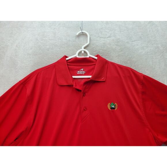 Ahead Extreme Polo Shirt Mens Large Red Matrix Nac Short Sleeve Slit Logo Collar - Picture 3 of 9